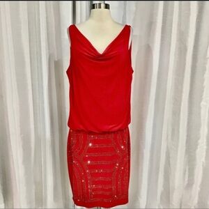 CACHE Short Red Gown Size L